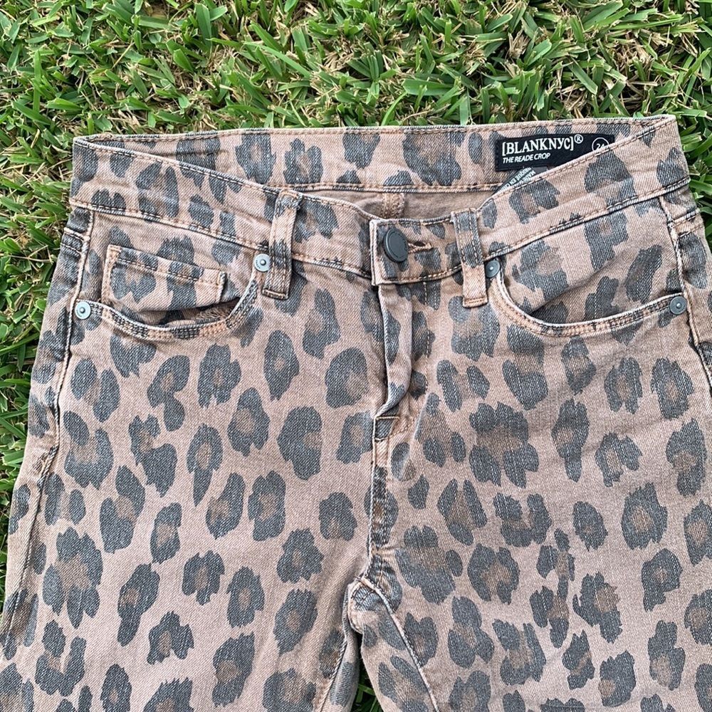 [BLANKNYC] “The Reade Crop” Leopard Skinny Jeans - Size 24 - Picture 2 of 6